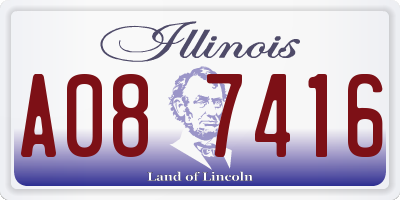 IL license plate A087416