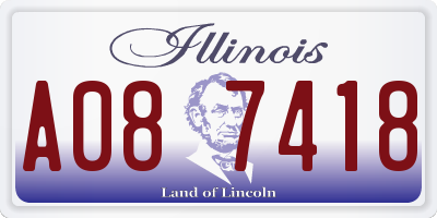 IL license plate A087418