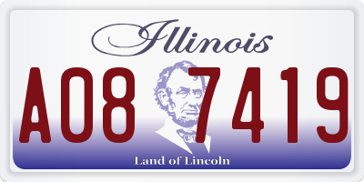 IL license plate A087419