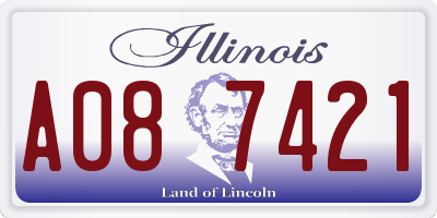 IL license plate A087421