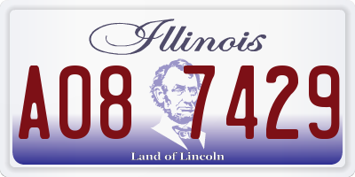 IL license plate A087429