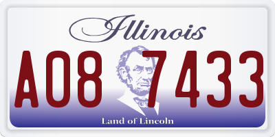 IL license plate A087433