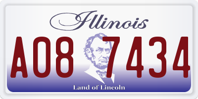 IL license plate A087434