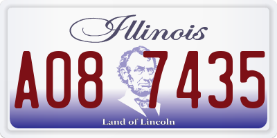 IL license plate A087435