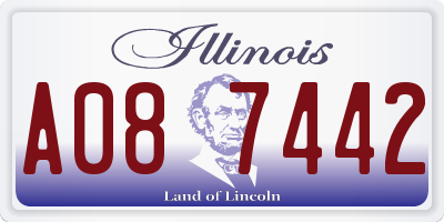 IL license plate A087442