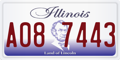 IL license plate A087443