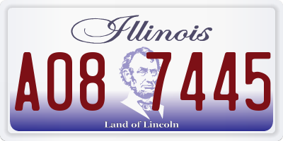 IL license plate A087445