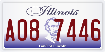 IL license plate A087446