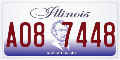 IL license plate A087448