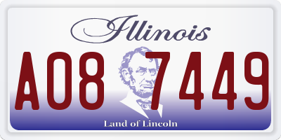 IL license plate A087449