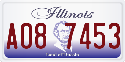 IL license plate A087453