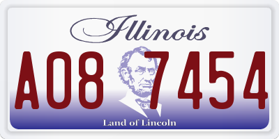 IL license plate A087454