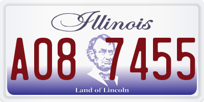 IL license plate A087455