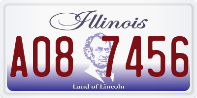 IL license plate A087456