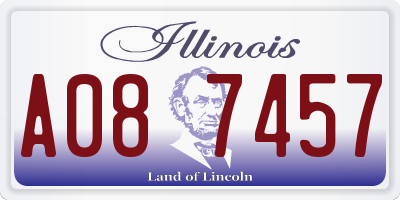 IL license plate A087457