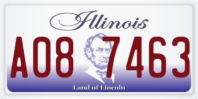 IL license plate A087463