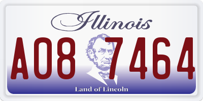 IL license plate A087464