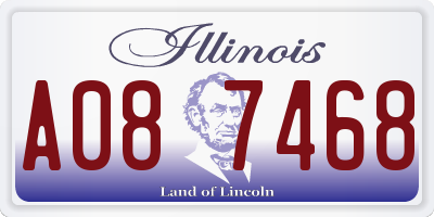 IL license plate A087468