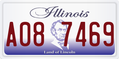 IL license plate A087469