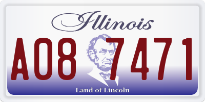 IL license plate A087471
