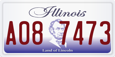 IL license plate A087473