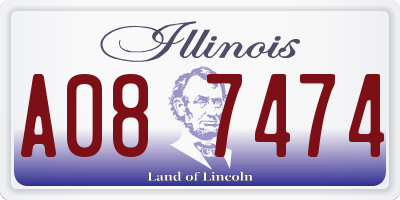 IL license plate A087474