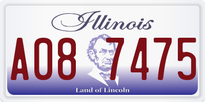 IL license plate A087475