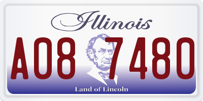 IL license plate A087480