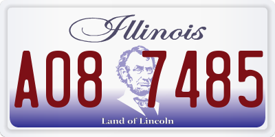 IL license plate A087485
