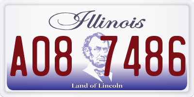 IL license plate A087486