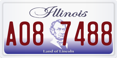 IL license plate A087488