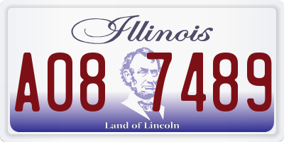IL license plate A087489