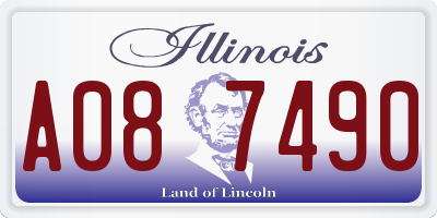 IL license plate A087490