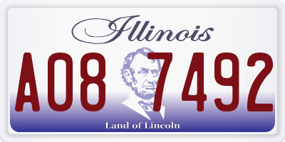 IL license plate A087492