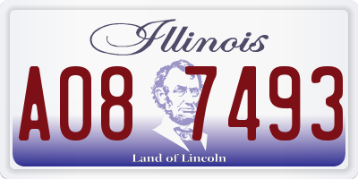 IL license plate A087493