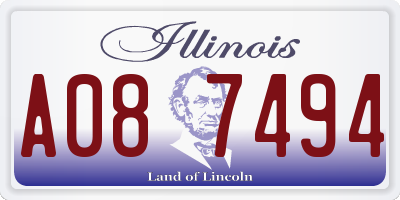 IL license plate A087494
