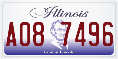 IL license plate A087496
