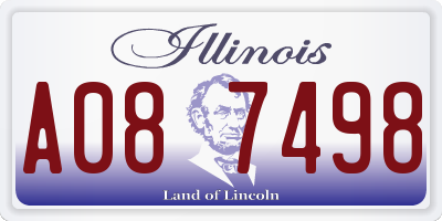 IL license plate A087498