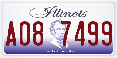 IL license plate A087499