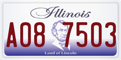 IL license plate A087503