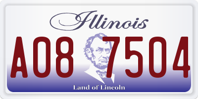IL license plate A087504