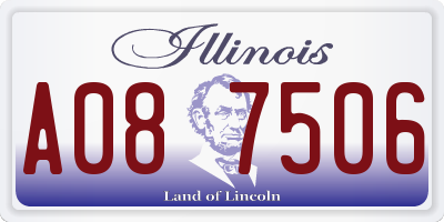 IL license plate A087506