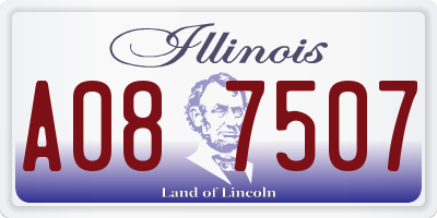 IL license plate A087507