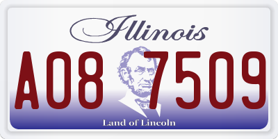 IL license plate A087509