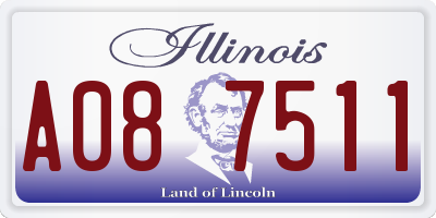IL license plate A087511