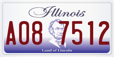 IL license plate A087512
