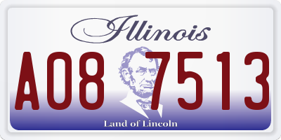 IL license plate A087513