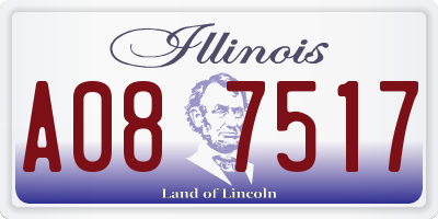 IL license plate A087517
