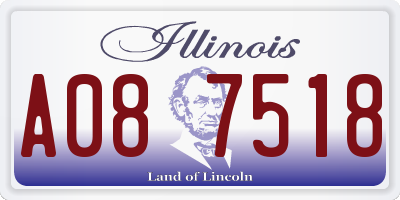 IL license plate A087518