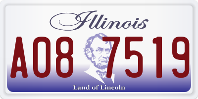 IL license plate A087519